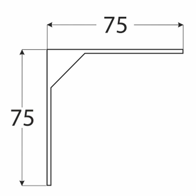 Konzola pod policu WSM 75 ZN75X75