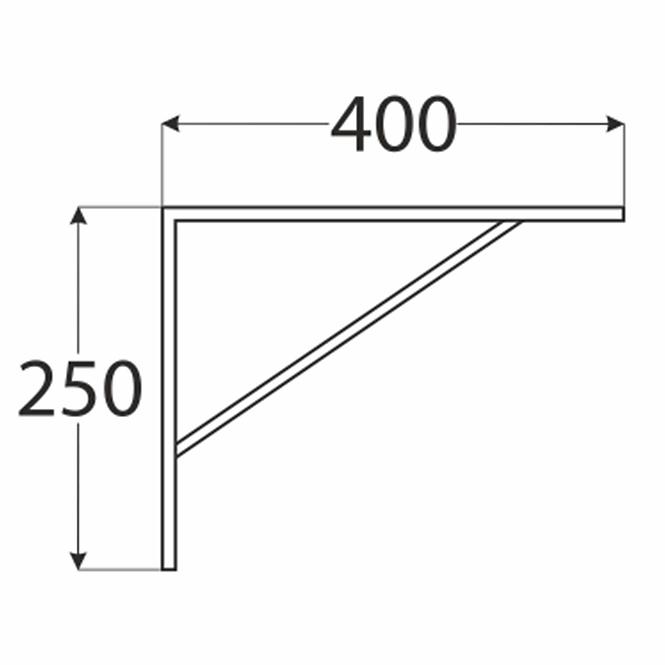 Konzola pod policu WSWP 400 ZN400X250X4,0