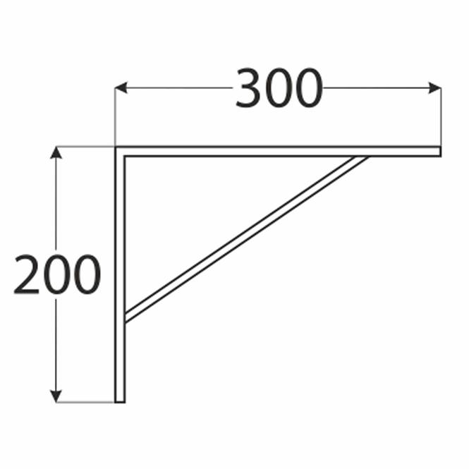 Konzola pod policu WSWP 300 SZ300X200X4,0