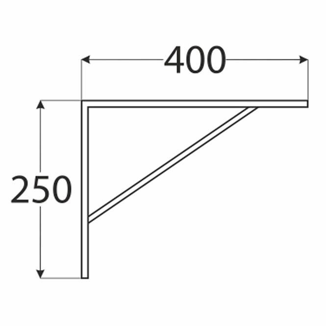 Konzola pod policu WSWP 400 SZ400X250X4,0