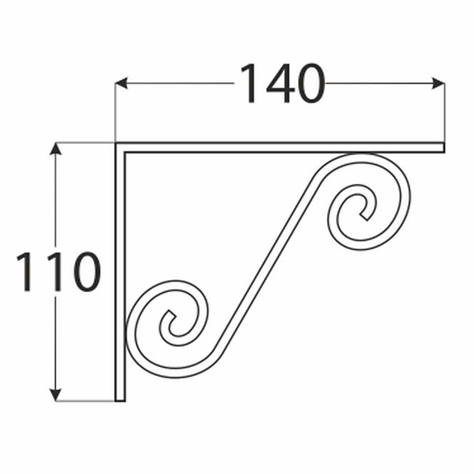 Konzola pod policu WOZ 140 HC140X110