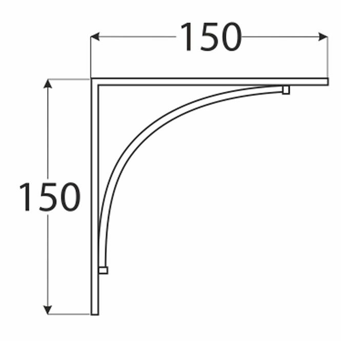 Konzola pod policu BOW 150 CMT150X150