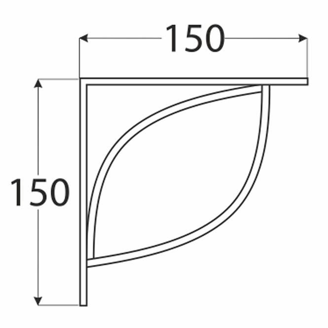 Konzola pod policu TRAMP 150 SRMT150X150