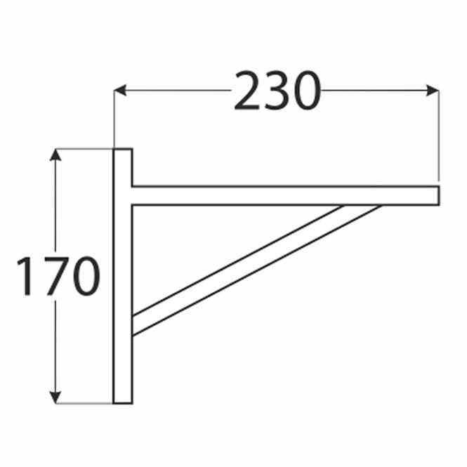 Konzola pod policu WDW 230 SO230X170