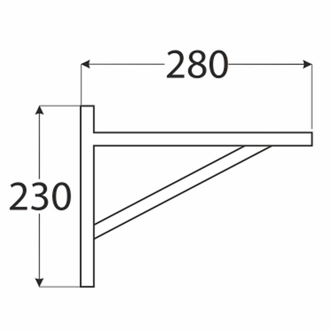 Konzola pod policu WDW 280 SO280X230