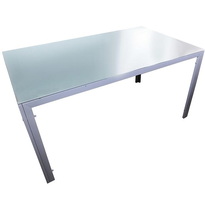 Sada Bergen sklenený stôl + 6 stoličiek šedá