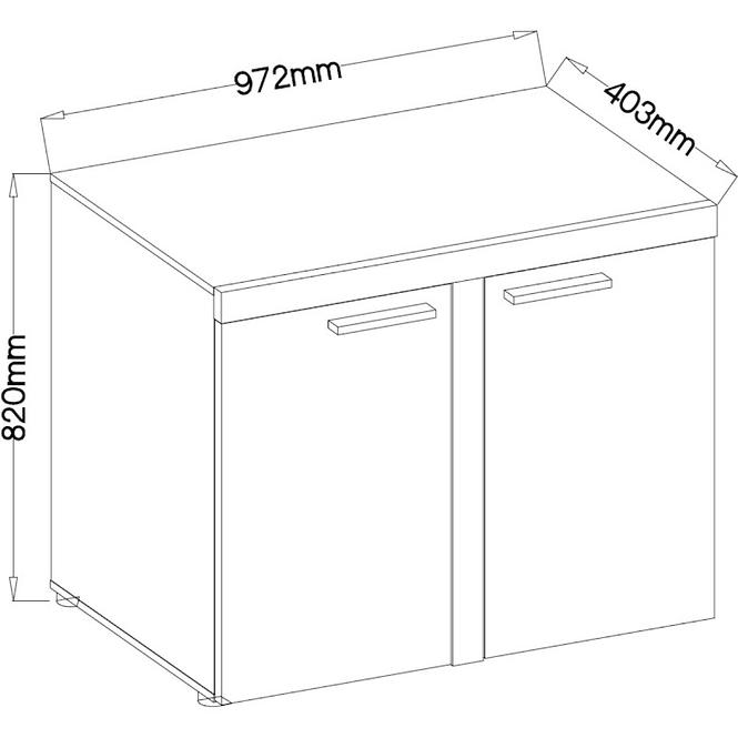 Komoda Rumba 2F grafit