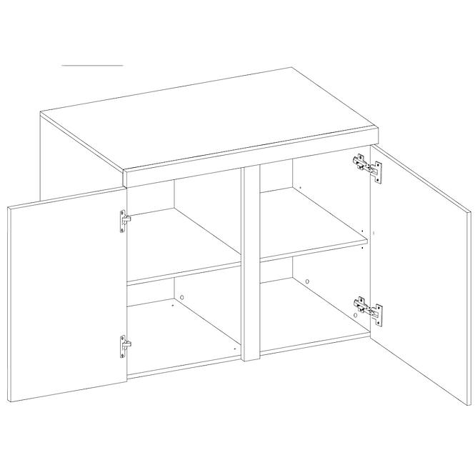 Komoda Rumba 2F grafit