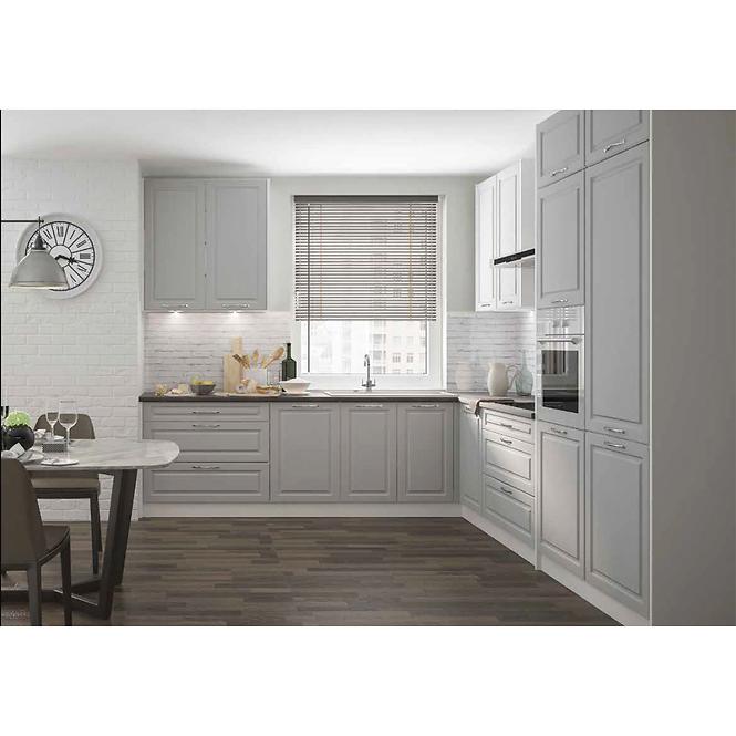 Kuchynská skrinka Emporium D1D/45 light grey stone/biela