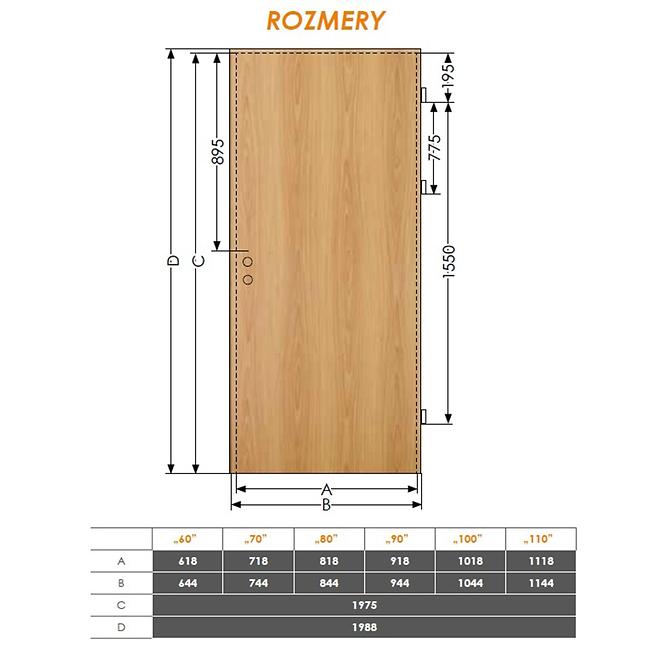 Dvere vnútorné Norma Decor 2 90L dub