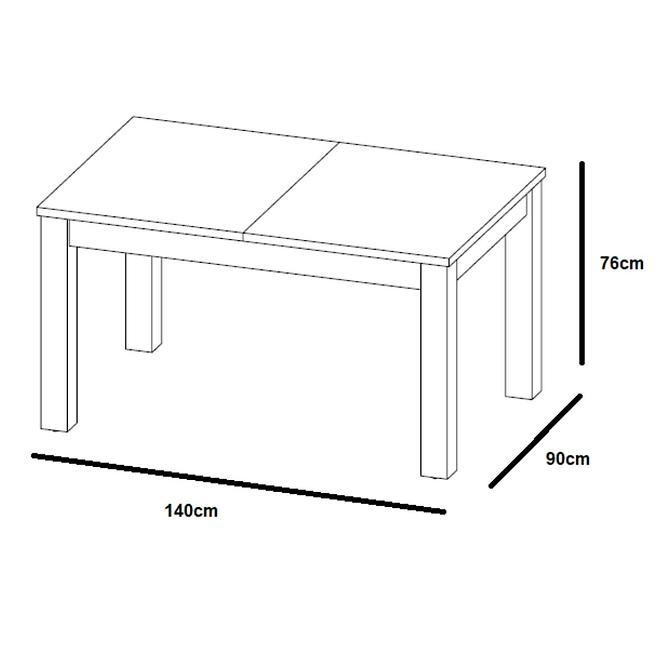 Rozkladací stôl Country 140/214x90cm dub stirling/borovica andersen