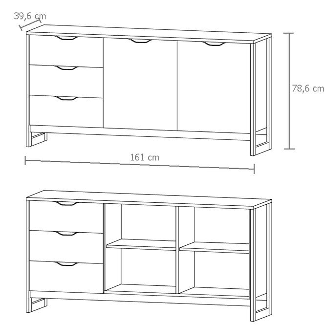 Komoda 160 Arden dub sand grande/matera