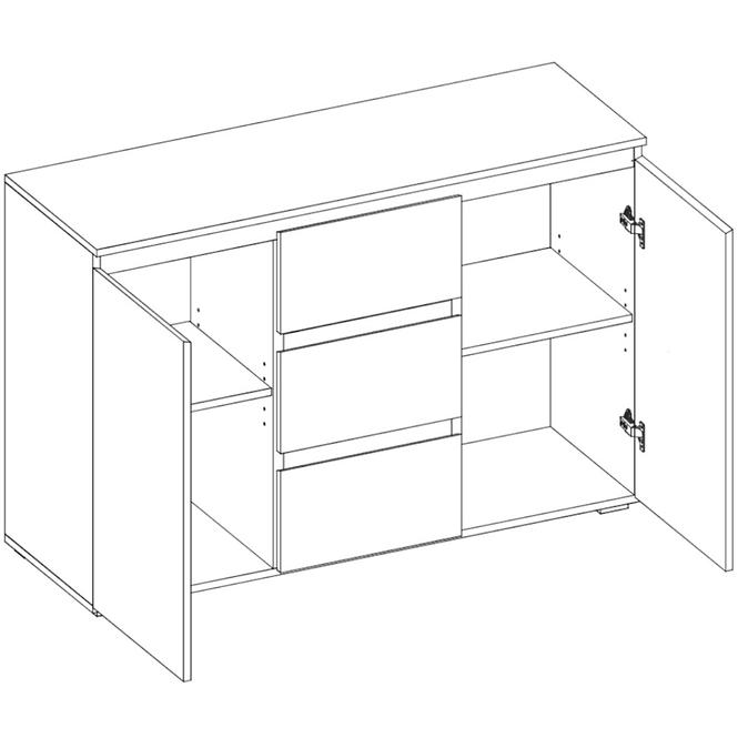 Komoda Luiza 2D3S Wotan