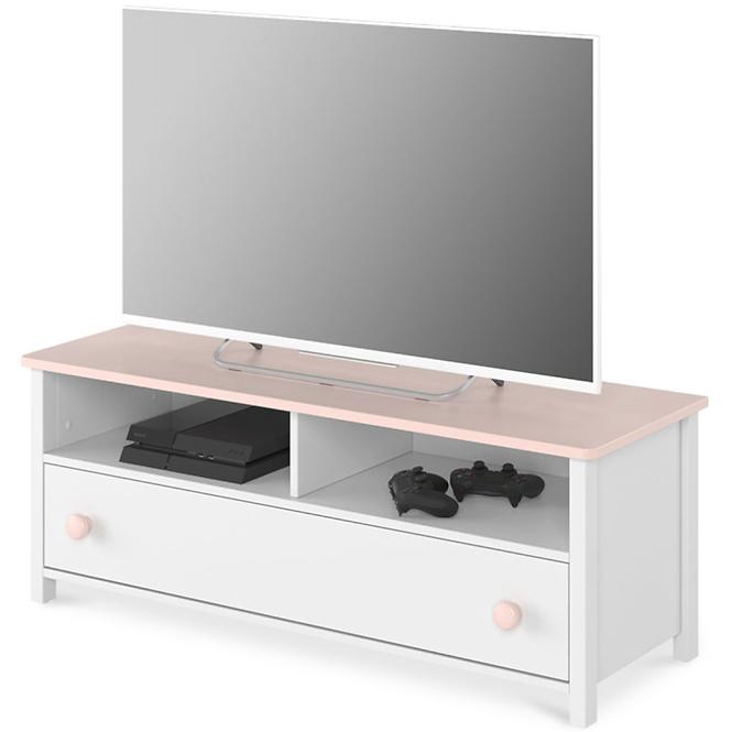TV stolík 1S Luna LN-13 biely/ružové