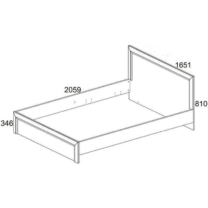 Posteľ 160 Olivia Krémový/Dub Ancona