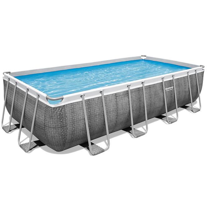 Obdĺžnikový bazén s rámom rattan 4.88x2.44x1.22m 56996