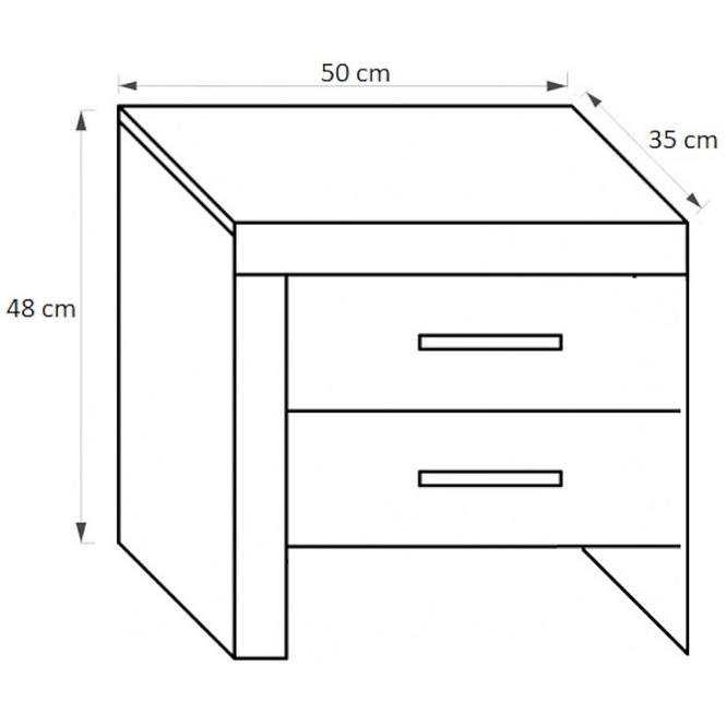 Nočný stolík Cezar 21L Sonoma