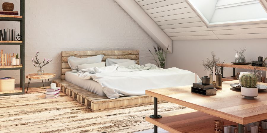 Boho štýl, škandinávsky štýl, industriálny štýl alebo rustikálna atmosféra a loft posteľ - čo si vybrať? Štýlové usporiadanie do priestoru v podkrovnej spálni